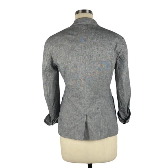 ATM ANTHONY THOMAS MELILLO Heathered Gray Blazer Jacket Button Size 8 Career - Picture 2 of 11